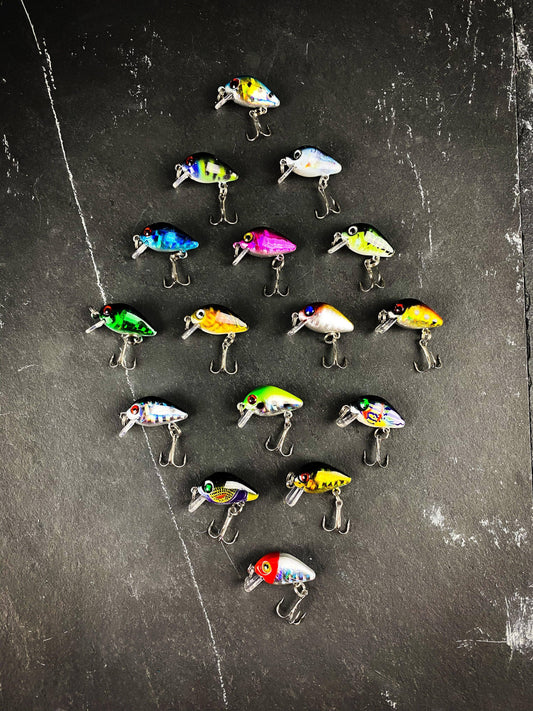 Mini Hard Crankbait Sinking Minnow Set: 16